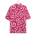 Pink Lollipop Candy Pattern Print Rayon Hawaiian Shirt