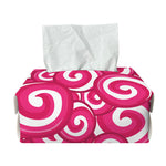 Pink Lollipop Candy Pattern Print Rectangle Tissue Box Cover