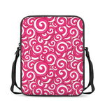 Pink Lollipop Candy Pattern Print Rectangular Crossbody Bag