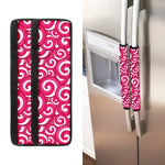 Pink Lollipop Candy Pattern Print Refrigerator Handle Covers