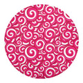 Pink Lollipop Candy Pattern Print Round Blanket