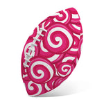 Pink Lollipop Candy Pattern Print Rugby Ball