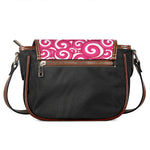 Pink Lollipop Candy Pattern Print Saddle Bag
