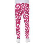 Pink Lollipop Candy Pattern Print Scuba Joggers