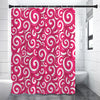 Pink Lollipop Candy Pattern Print Shower Curtain