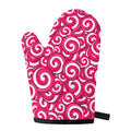 Pink Lollipop Candy Pattern Print Single Oven Mitt