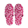 Pink Lollipop Candy Pattern Print Slippers