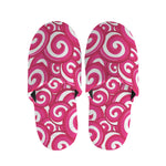Pink Lollipop Candy Pattern Print Slippers