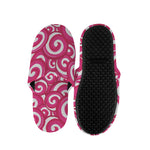 Pink Lollipop Candy Pattern Print Slippers
