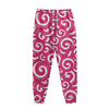 Pink Lollipop Candy Pattern Print Sweatpants