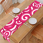 Pink Lollipop Candy Pattern Print Table Runner