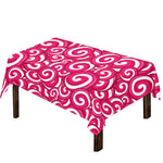 Pink Lollipop Candy Pattern Print Tablecloth