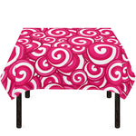 Pink Lollipop Candy Pattern Print Tablecloth