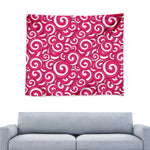 Pink Lollipop Candy Pattern Print Tapestry