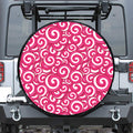Pink Lollipop Candy Pattern Print Tire Cover