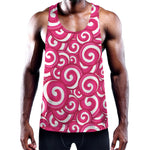 Pink Lollipop Candy Pattern Print Training Tank Top