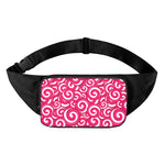 Pink Lollipop Candy Pattern Print Waist Bag