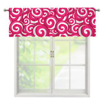 Pink Lollipop Candy Pattern Print Window Valance
