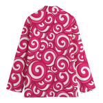 Pink Lollipop Candy Pattern Print Women's Blazer