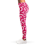 Pink Lollipop Candy Pattern Print Women's Leggings