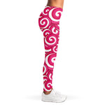 Pink Lollipop Candy Pattern Print Women's Leggings