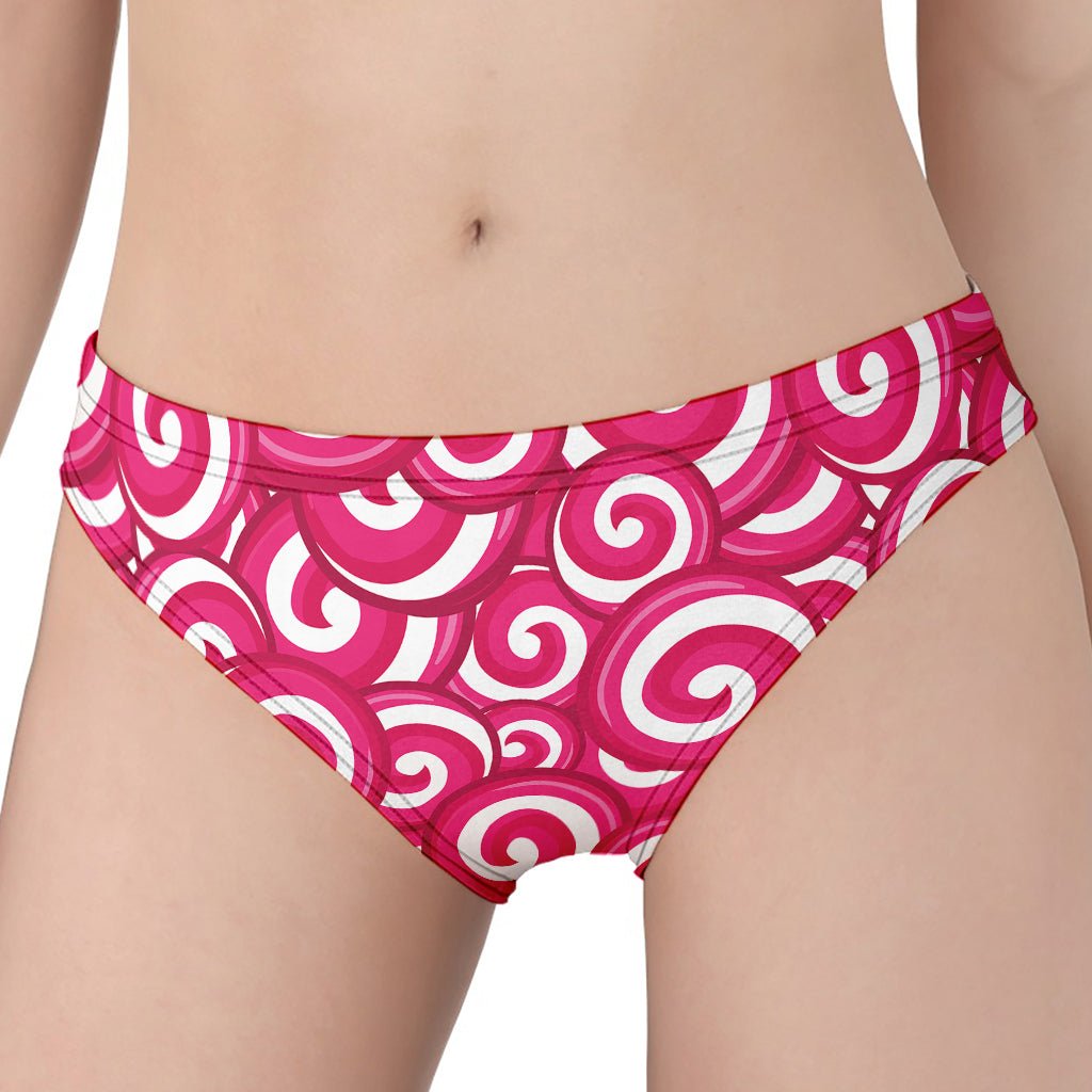 Pink Lollipop Candy Pattern Print Women's Panties