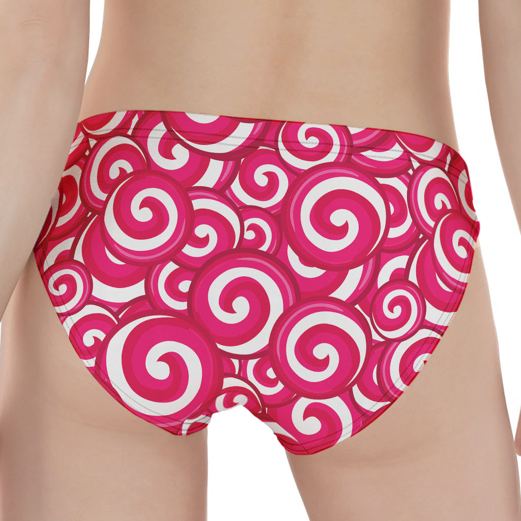 Pink Lollipop Candy Pattern Print Women's Panties