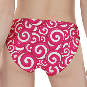 Pink Lollipop Candy Pattern Print Women's Panties