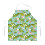 Pink Lotus Pattern Print Adjustable Apron