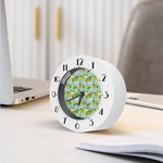 Pink Lotus Pattern Print Alarm Clock