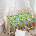 Pink Lotus Pattern Print Baby Crib Sheet