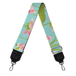 Pink Lotus Pattern Print Bag Strap