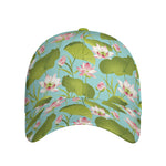Pink Lotus Pattern Print Baseball Cap