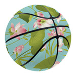 Pink Lotus Pattern Print Basketball