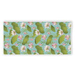 Pink Lotus Pattern Print Beach Towel