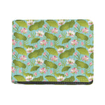 Pink Lotus Pattern Print Bifold Wallet