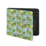 Pink Lotus Pattern Print Bifold Wallet