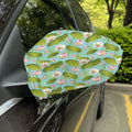 Pink Lotus Pattern Print Car Side Mirror Covers