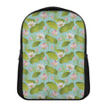 Pink Lotus Pattern Print Casual Backpack
