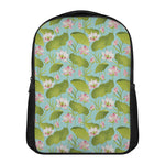 Pink Lotus Pattern Print Casual Backpack