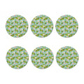Pink Lotus Pattern Print Coaster Set