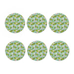 Pink Lotus Pattern Print Coaster Set