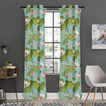 Pink Lotus Pattern Print Curtain
