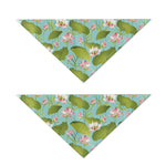 Pink Lotus Pattern Print Dog Bandana