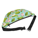 Pink Lotus Pattern Print Fanny Pack
