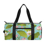 Pink Lotus Pattern Print Gym Bag