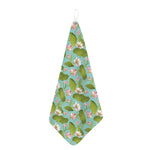 Pink Lotus Pattern Print Hand Towel