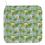 Pink Lotus Pattern Print Hand Towel