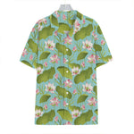 Pink Lotus Pattern Print Hawaiian Shirt