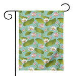 Pink Lotus Pattern Print House Flag